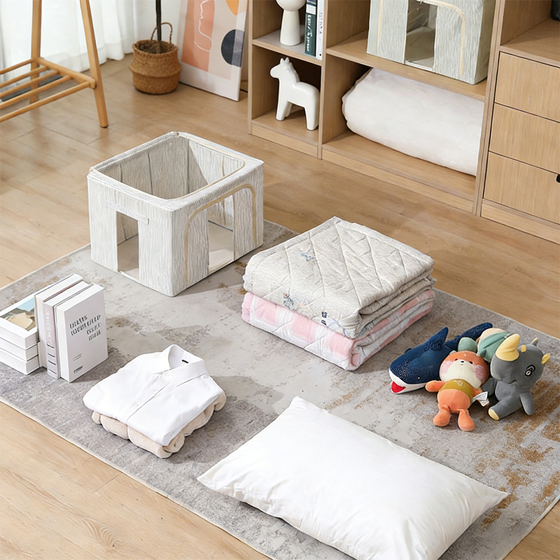 Moistureproof Linen Storage Box with Steel Frame