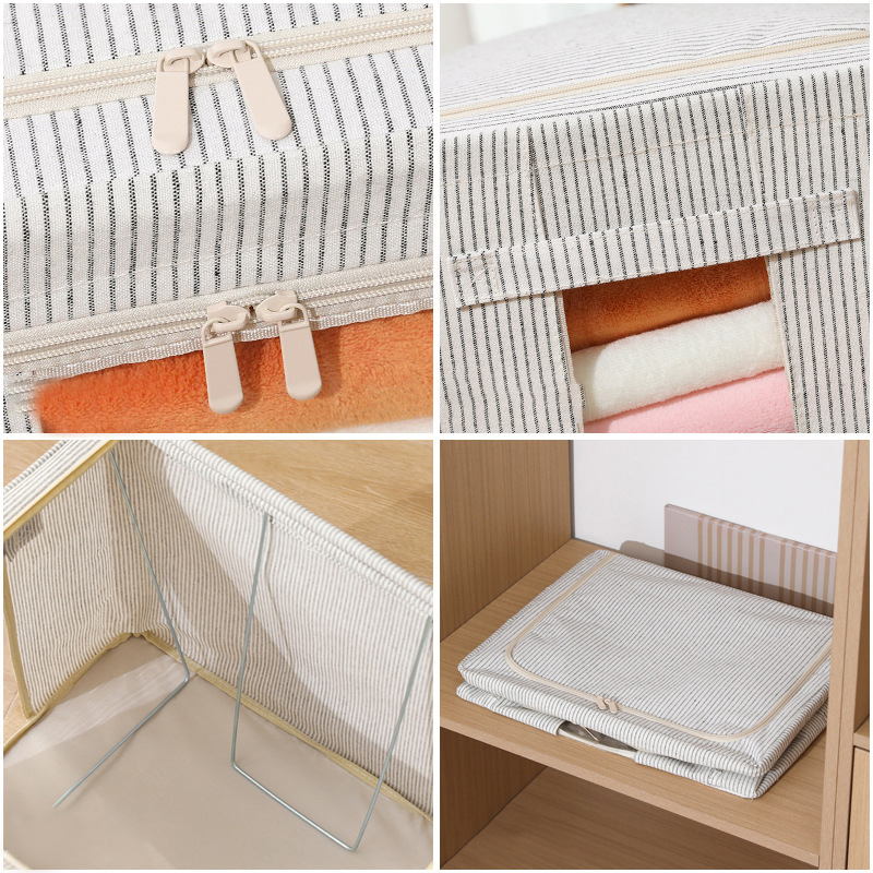 Moistureproof Linen Storage Box with Steel Frame