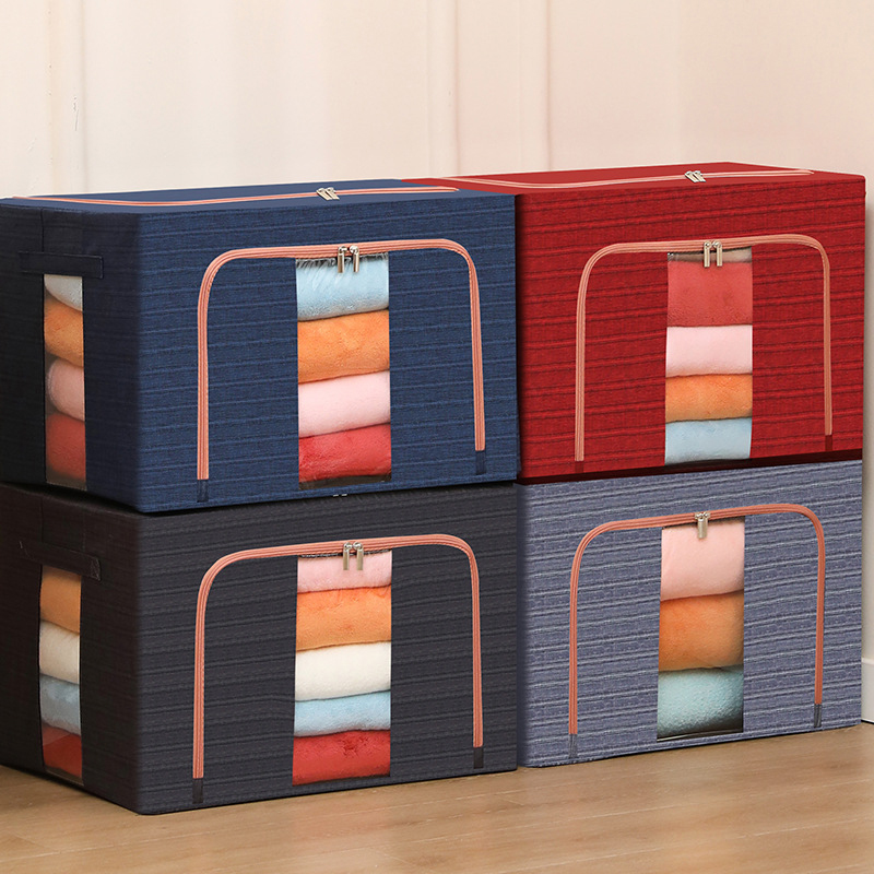 Folding Cationic Steel Storage Box with Window