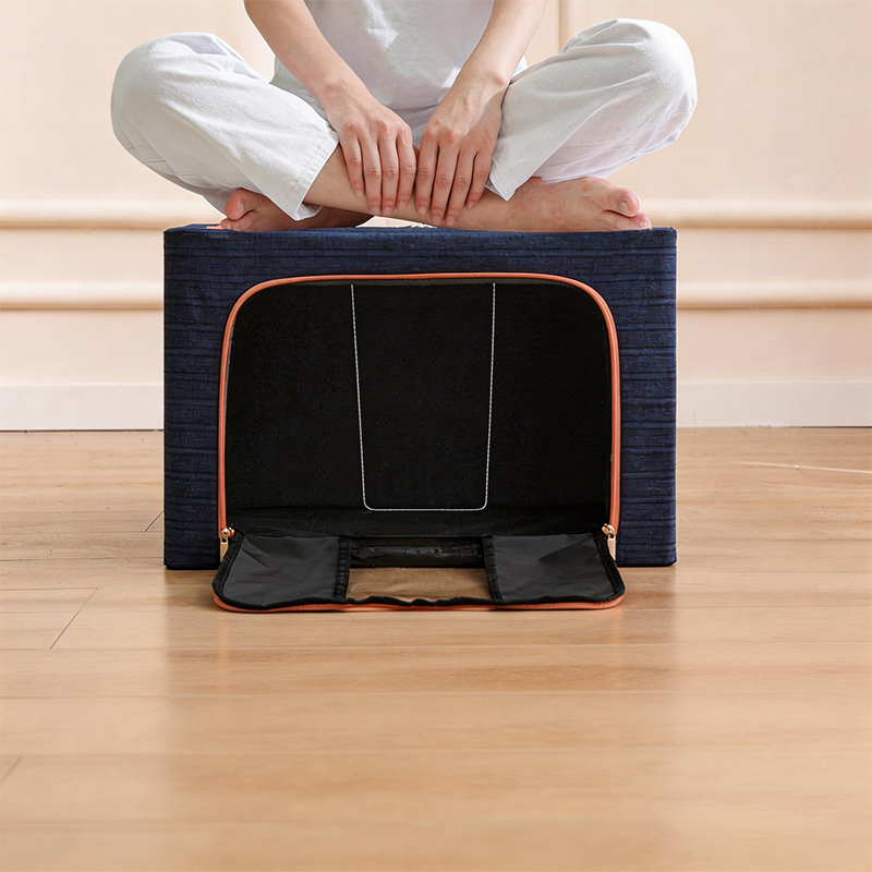 Folding Cationic Steel Storage Box with Window