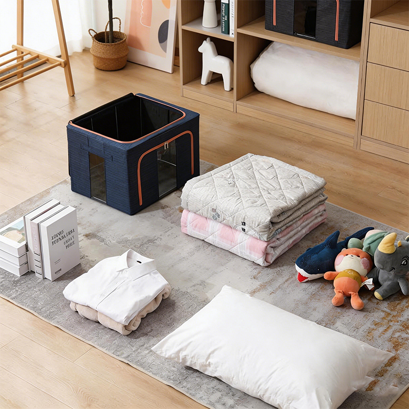 Folding Cationic Steel Storage Box with Window