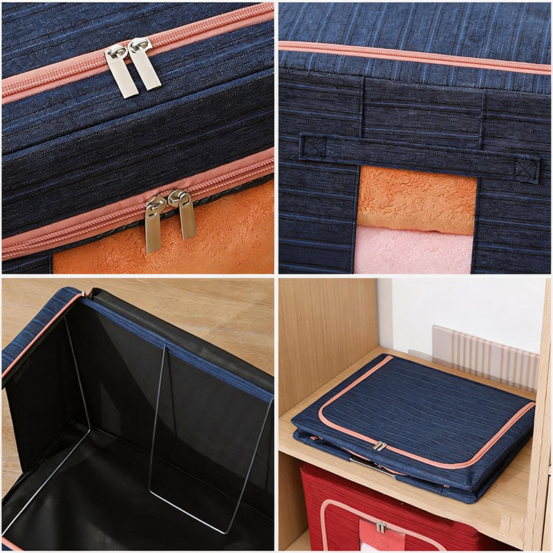 Folding Cationic Steel Storage Box with Window