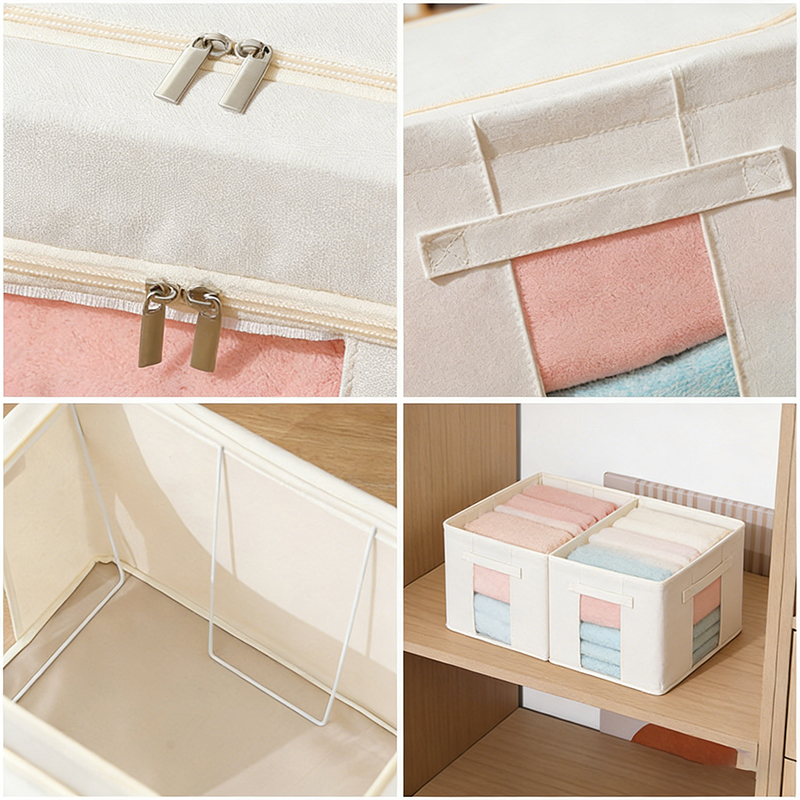 Sturdy Canvas Storage Box Organizer with Handle
