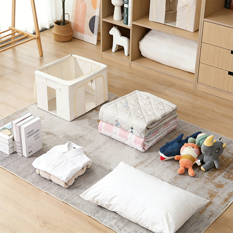 Sturdy Canvas Storage Box Organizer with Handle