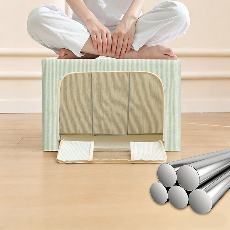 Linen Fabric Foldable Stackable Storage Bins Box