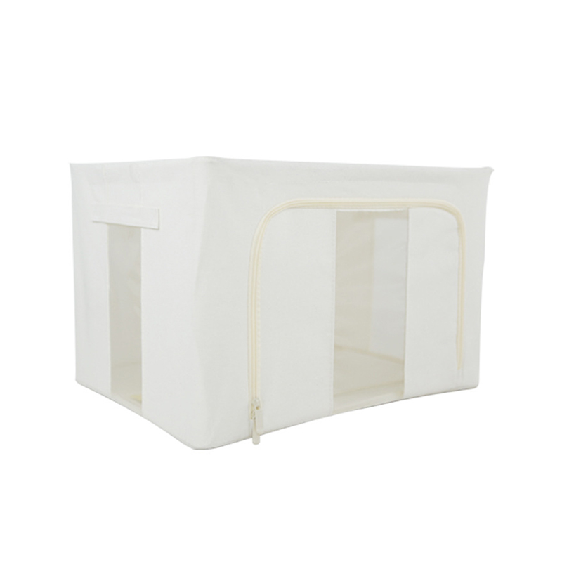Steel Frame Zippered Storage Box with Clear Window